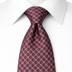 Brooks Brothers 346 Red Geometric 100% Silk Tie - Preowned